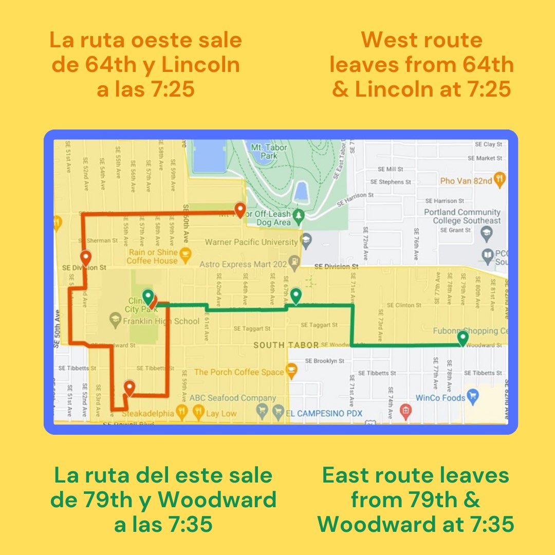 Atkinson Bike Bus Route Map